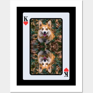 Corgi King Of Hearts Posters and Art